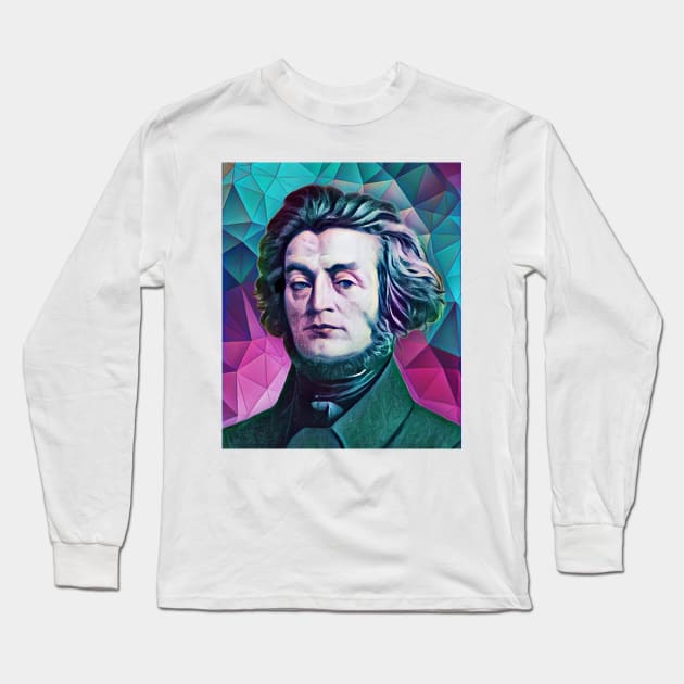 Adam Mickiewicz Abstract Portrait | Adam Mickiewicz Artwork 4 Long Sleeve T-Shirt by JustLit